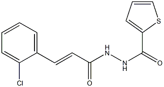 N'-[(E)-3-(2-chlorophenyl)-2-propenoyl]-2-thiophenecarbohydrazide 구조식 이미지