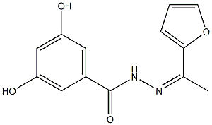 N'-[(Z)-1-(2-furyl)ethylidene]-3,5-dihydroxybenzohydrazide Structure