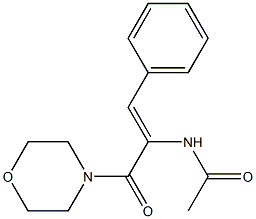 N-[(Z)-1-(4-morpholinylcarbonyl)-2-phenylethenyl]acetamide 구조식 이미지