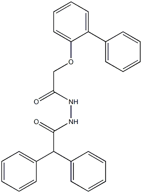 N'-[2-([1,1'-biphenyl]-2-yloxy)acetyl]-2,2-diphenylacetohydrazide 구조식 이미지