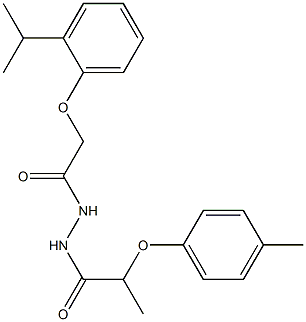 N'-[2-(2-isopropylphenoxy)acetyl]-2-(4-methylphenoxy)propanohydrazide Structure