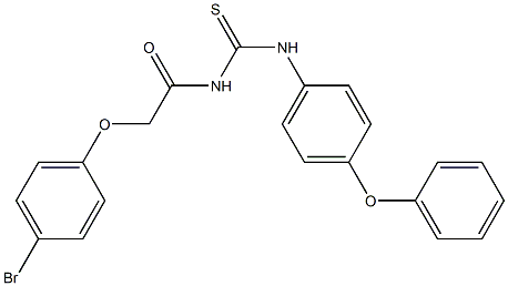 N-[2-(4-bromophenoxy)acetyl]-N'-(4-phenoxyphenyl)thiourea 구조식 이미지