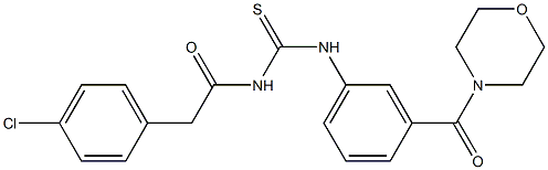 N-[2-(4-chlorophenyl)acetyl]-N'-[3-(4-morpholinylcarbonyl)phenyl]thiourea 구조식 이미지