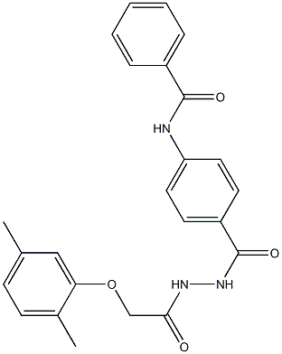 N-[4-({2-[2-(2,5-dimethylphenoxy)acetyl]hydrazino}carbonyl)phenyl]benzamide Structure