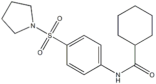 N-[4-(1-pyrrolidinylsulfonyl)phenyl]cyclohexanecarboxamide Structure