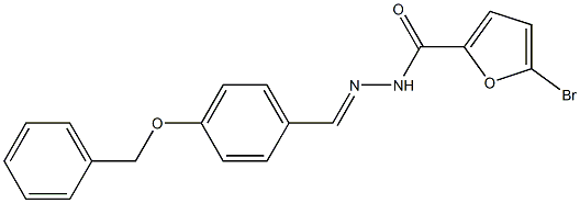 N'-{(E)-[4-(benzyloxy)phenyl]methylidene}-5-bromo-2-furohydrazide 구조식 이미지