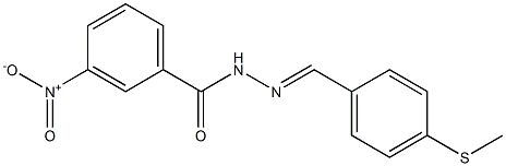 N'-{(E)-[4-(methylsulfanyl)phenyl]methylidene}-3-nitrobenzohydrazide 구조식 이미지