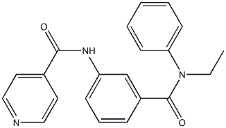 N-{3-[(ethylanilino)carbonyl]phenyl}isonicotinamide 구조식 이미지