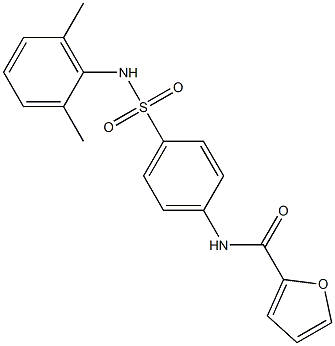 N-{4-[(2,6-dimethylanilino)sulfonyl]phenyl}-2-furamide 구조식 이미지