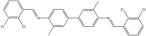 N-[(E)-(2,3-dichlorophenyl)methylidene]-N-(4'-{[(E)-(2,3-dichlorophenyl)methylidene]amino}-3,3'-dimethyl[1,1'-biphenyl]-4-yl)amine 구조식 이미지