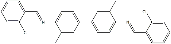 N-[(E)-(2-chlorophenyl)methylidene]-N-(4'-{[(E)-(2-chlorophenyl)methylidene]amino}-3,3'-dimethyl[1,1'-biphenyl]-4-yl)amine Structure