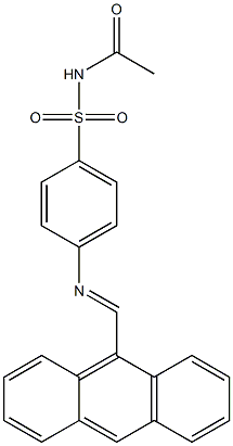 N-acetyl-4-{[(E)-9-anthrylmethylidene]amino}benzenesulfonamide Structure