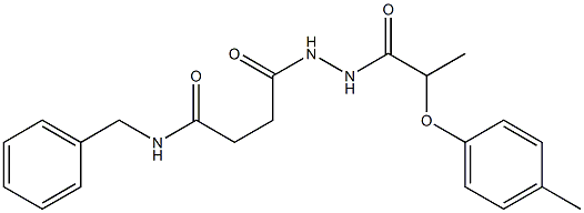 N-benzyl-4-{2-[2-(4-methylphenoxy)propanoyl]hydrazino}-4-oxobutanamide 구조식 이미지