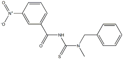 N-benzyl-N-methyl-N'-(3-nitrobenzoyl)thiourea 구조식 이미지