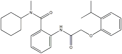 N-cyclohexyl-2-{[2-(2-isopropylphenoxy)acetyl]amino}-N-methylbenzamide Structure