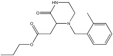 propyl 2-[1-(2-methylbenzyl)-3-oxo-2-piperazinyl]acetate 구조식 이미지