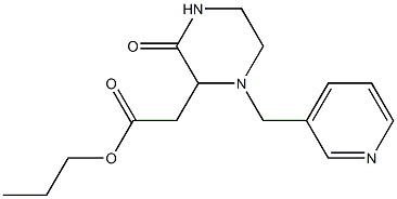 propyl 2-[3-oxo-1-(3-pyridinylmethyl)-2-piperazinyl]acetate Structure