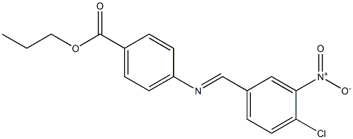 propyl 4-{[(E)-(4-chloro-3-nitrophenyl)methylidene]amino}benzoate 구조식 이미지