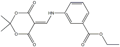 ethyl 3-{[(2,2-dimethyl-4,6-dioxo-1,3-dioxan-5-yliden)methyl]amino}benzenecarboxylate Structure