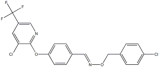 4-{[3-chloro-5-(trifluoromethyl)-2-pyridinyl]oxy}benzenecarbaldehyde O-(4-chlorobenzyl)oxime 구조식 이미지