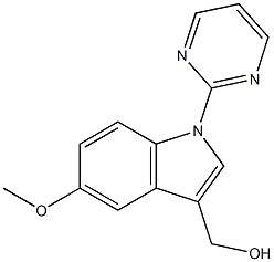 [5-methoxy-1-(2-pyrimidinyl)-1H-indol-3-yl]methanol 구조식 이미지