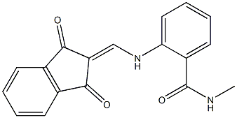 2-{[(1,3-dioxo-1,3-dihydro-2H-inden-2-yliden)methyl]amino}-N-methylbenzenecarboxamide Structure