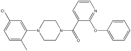 [4-(5-chloro-2-methylphenyl)piperazino](2-phenoxy-3-pyridinyl)methanone 구조식 이미지