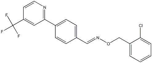 4-[4-(trifluoromethyl)-2-pyridinyl]benzenecarbaldehyde O-(2-chlorobenzyl)oxime Structure