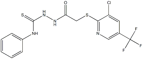 2-(2-{[3-chloro-5-(trifluoromethyl)-2-pyridinyl]sulfanyl}acetyl)-N-phenyl-1-hydrazinecarbothioamide 구조식 이미지