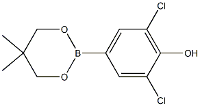 2,6-Dichloro-4-(5,5-dimethyl-1,3,2-dioxaborinane-2-yl)phenol 구조식 이미지