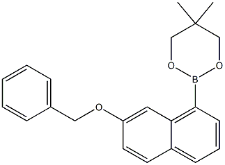 2-(7-Benzyloxynaphthalen-1-yl)-5,5-dimethyl-1,3,2-dioxaborinane 구조식 이미지