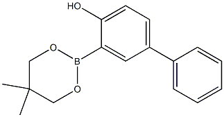 2-(4-Hydroxybiphenyl-3-yl)-5,5-dimethyl-1,3,2-dioxaborinane Structure