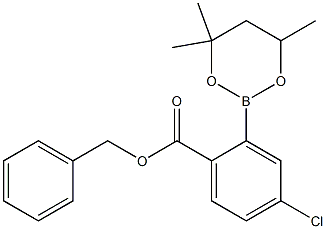 Benzyl 4-chloro-2-(4,4,6-trimethyl-1,3,2-dioxaborinan-2-yl)benzoate 구조식 이미지