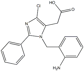 4-Chloro-1-(2-aminobenzyl)-2-(phenyl)-1H-imidazole-5-acetic acid Structure