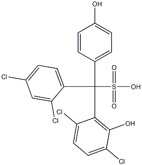 (2,4-Dichlorophenyl)(2,5-dichloro-6-hydroxyphenyl)(4-hydroxyphenyl)methanesulfonic acid Structure