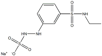 2-[m-(Ethylsulfamoyl)phenyl]hydrazinesulfonic acid sodium salt 구조식 이미지