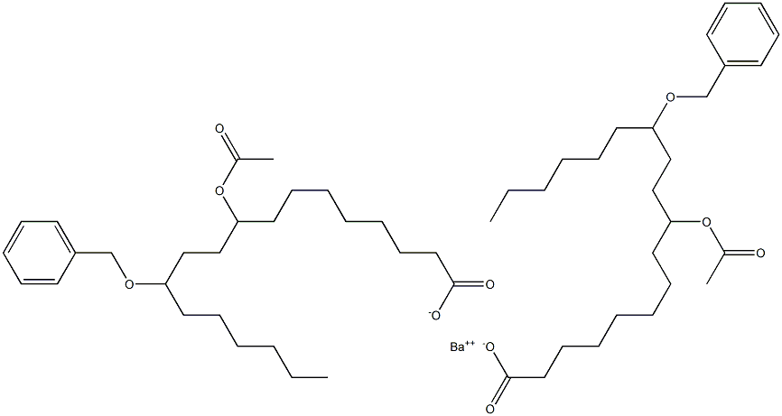 Bis(12-benzyloxy-9-acetyloxystearic acid)barium salt 구조식 이미지