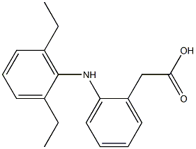 2-(2,6-Diethylphenylamino)benzeneacetic acid Structure