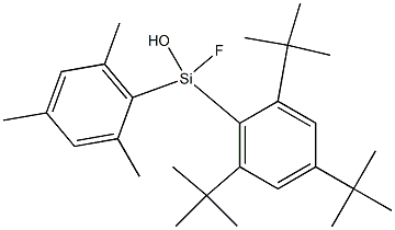 Fluoromesityl(2,4,6-tri-tert-butylphenyl)silanol 구조식 이미지