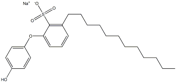 4'-Hydroxy-3-dodecyl[oxybisbenzene]-2-sulfonic acid sodium salt Structure