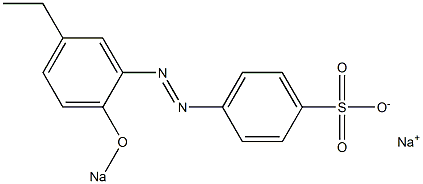 4-(5-Ethyl-2-sodiooxyphenylazo)benzenesulfonic acid sodium salt Structure