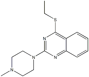 2-[4-Methyl-1-piperazinyl]-4-ethylthioquinazoline 구조식 이미지