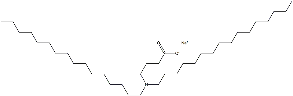 4-(Dihexadecylamino)butyric acid sodium salt Structure