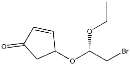 (S)-4-[(2-Bromo-1-ethoxyethyl)oxy]-2-cyclopenten-1-one Structure