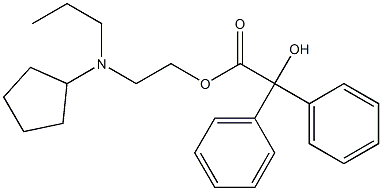 Benzilic acid 2-(cyclopentylpropylamino)ethyl ester Structure