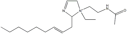 1-[2-(Acetylamino)ethyl]-1-ethyl-2-(2-nonenyl)-3-imidazoline-1-ium Structure