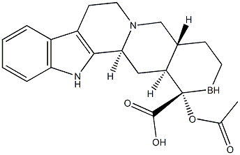 (16S)-16-(Acetyloxy)-17-noryohimban-16-carboxylic acid Structure
