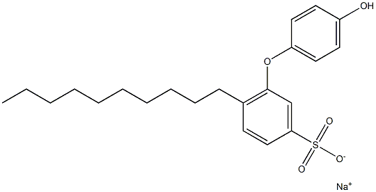 4'-Hydroxy-6-decyl[oxybisbenzene]-3-sulfonic acid sodium salt Structure