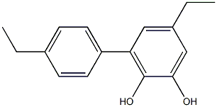 3-(4-Ethylphenyl)-5-ethylbenzene-1,2-diol 구조식 이미지