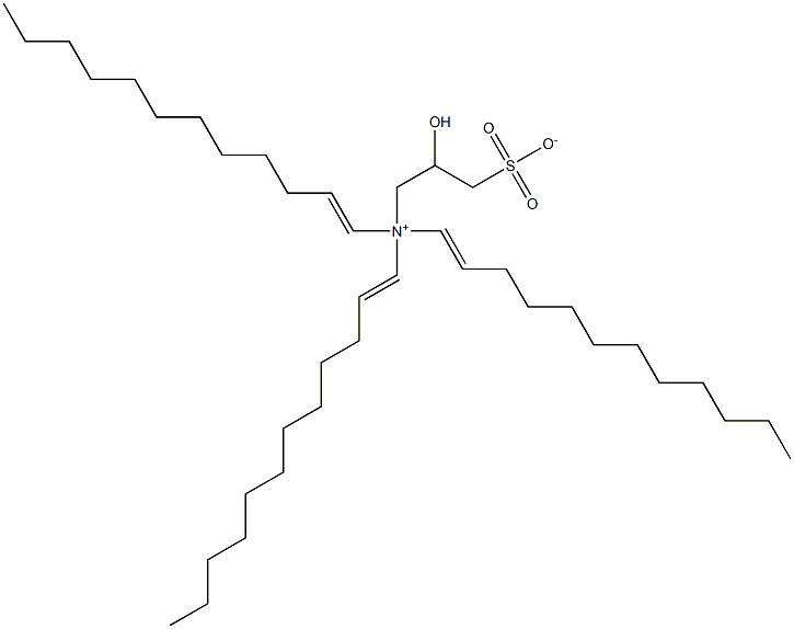 N,N-Di(1-dodecenyl)-N-(2-hydroxy-3-sulfonatopropyl)-1-dodecen-1-aminium 구조식 이미지